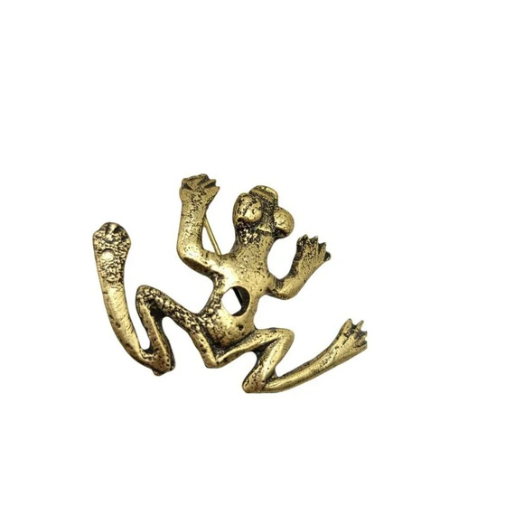 Alva Museum Replicas Frog Amulet Luristan Early B.C. New Old Stock Brooch - Picture 2 of 4